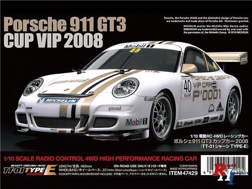 TAMIYA Radiografisch Bestuurbare 1/10 Porsche 911 GT3 Cup08 (TT-01E)