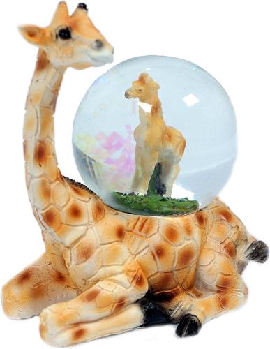 PIA Soft Toys Giraffe liggend waterbal - 45 mm - Snowglobe