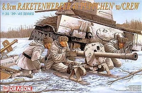 1:35 Dragon 6097 8.8cm Raketenwerfer 43 Puppchen 43 w/Crew Plastic Modelbouwpakket