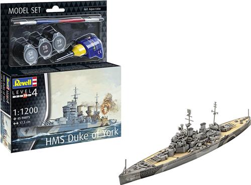 1:1200 Revell 65182 Battleship HMS Duke of York - Model Set Plastic Modelbouwpakket