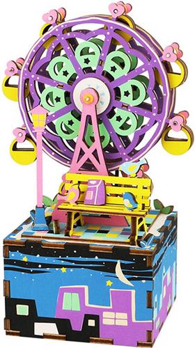 Robotime - Muziekdoos - DIY - 3D - Ferris Wheel - Houten Modelbouw