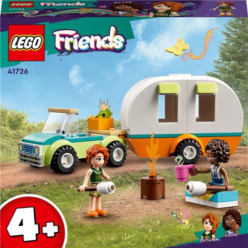 LEGO Friends Kampeervakantie Set met Caravan en Auto en Minipoppetjes- 41726