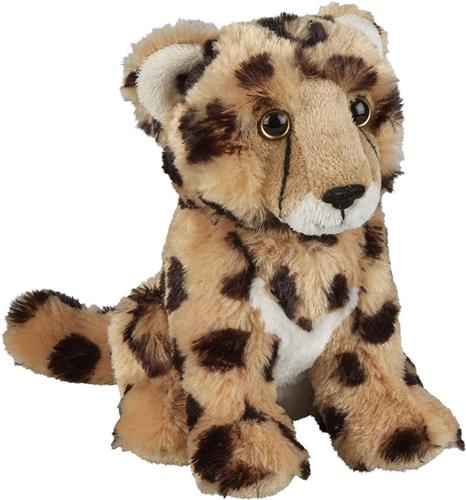 Pluche knuffel dieren Cheetah/Jachtluipaard 18 cm - Speelgoed wilde dieren knuffelbeesten