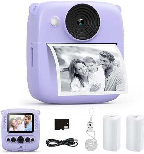 Equivera Kindercamera met Foto Printer - Kindercamera - Printcamera - Digitale Camera Kinderen - Speelgoed Camera