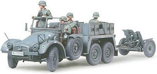 1:35 Tamiya 35259 German Krupp Protze w/ 37mm PAK with 4 Figures Plastic Modelbouwpakket