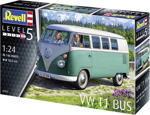 1:24 Revell 07675 Volkswagen VW T1 Bus Plastic Modelbouwpakket