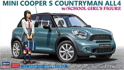 1:24 Hasegawa 52359 MINI Cooper Countryman All-4 met Figuur Plastic Modelbouwpakket