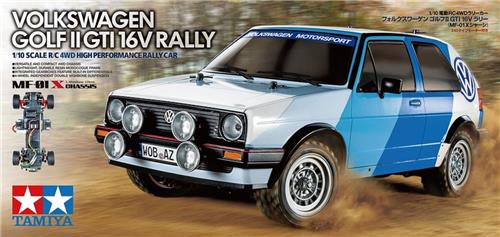 1:10 Tamiya 58714 RC Volkswagen VW Golf Mk2 GTI 16V Rally MF-01X met Certificaat RC Plastic Modelbouwpakket