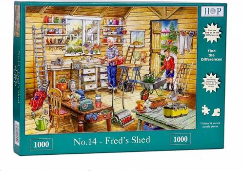 House of Puzzles No.14 - Fred's Shed - 1000 Piece Jigsaw Puzzle