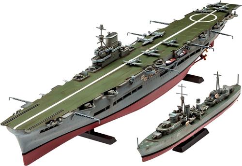 1:720 Revell 05149 HMS Ark Royal & Tribal Class Destroyer Plastic Modelbouwpakket