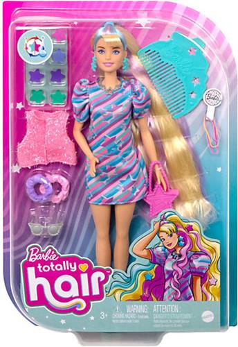 Barbie Totally Hair Doll - Blond, blauw, paars - Barbiepop