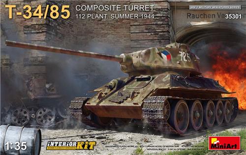 1:35 MiniArt 35301 T-34/85 Composite Turret 112 Plant Summer 1944 w/ Interior Plastic kit