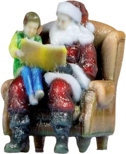 NOCH 10702 H0 Kerstman en jongen figuren Geverfd, Zittend