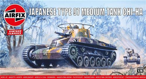 1:76 Airfix 01319V Type 97 Chi Ha Japanese Tank Plastic Modelbouwpakket