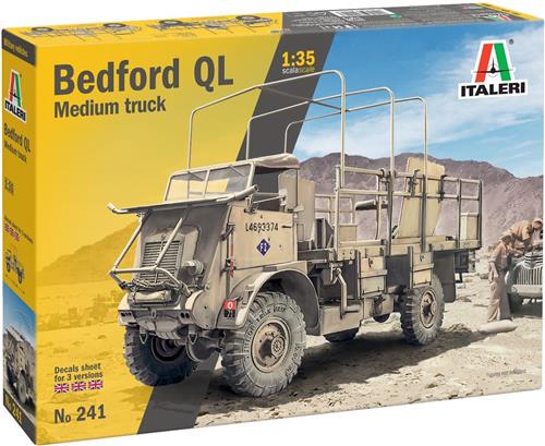 1:35 Italeri 0241 Bedford QL - Medium Truck Plastic Modelbouwpakket