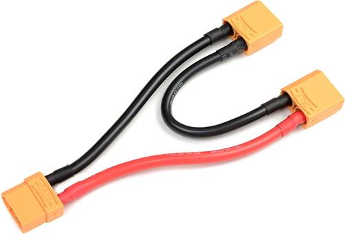 Revtec - Power Y-kabel - Serieel - XT-90 AS Anti-Spark - 10AWG Siliconen-kabel - 12cm - 1 st