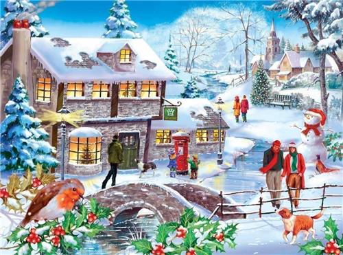 House of Puzzles Winter Walk - 500 Piece Jigsaw Puzzle