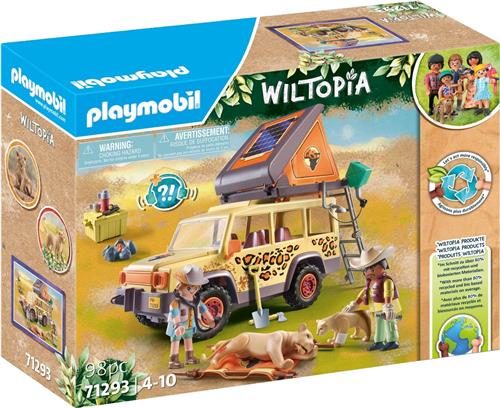 PLAYMOBIL Wiltopia Met de terreinwagen bij de leeuwen - 71293