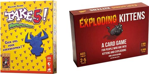 Spellenbundel - Kaartspellen - 2 Stuks - Take 5! & Exploding Kittens