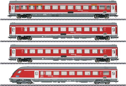 Märklin 42988 H0 set van 4 personenrijtuigen van de München-Nürnberg Express van de DB-AG