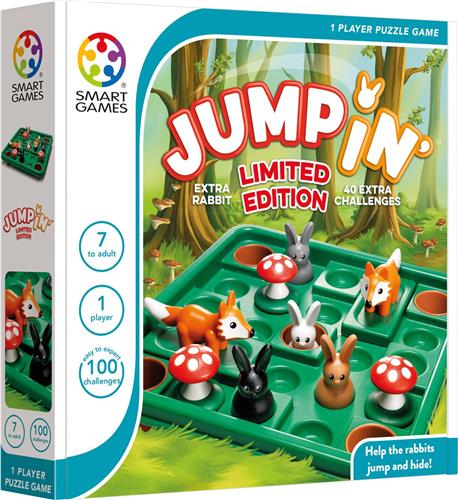 SmartGames - Jump In' Limited Edition - 100 opdrachten - extra zwart konijn