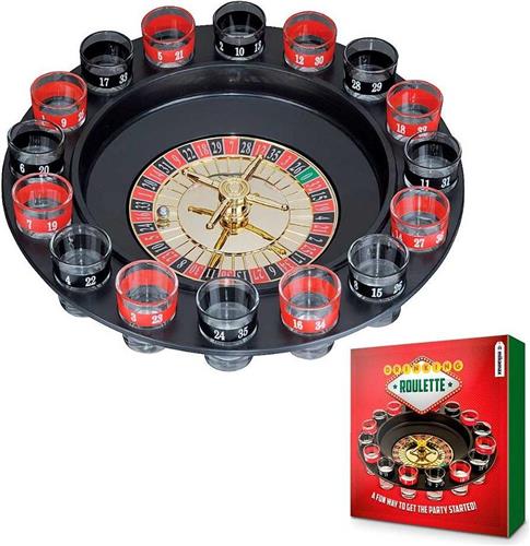 MikaMax Drinking Roulette Drankspel  Drankspel - Roulette Drinking Game - Luxe Cadeauverpakking - Incl. 16 Shotglaasjes