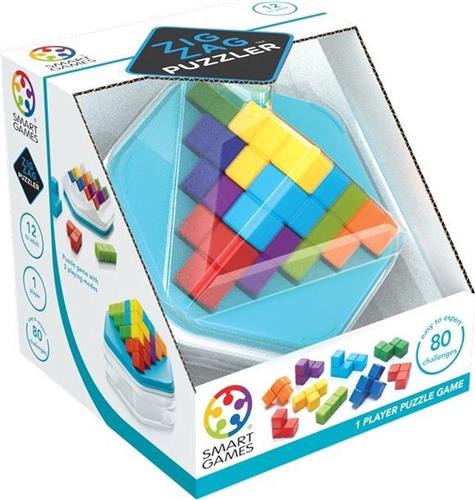 SmartGames - Zig Zag Puzzler - 80 opdrachten - 3D Puzzel - Ruimtelijk inzicht - Piramide