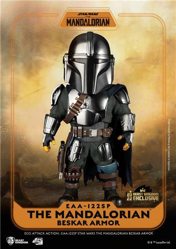 Beast Kingdom Toys Star Wars Actiefiguur The Mandalorian Beskar Armor 17 cm The Mandalorian Egg Attack Action Multicolours