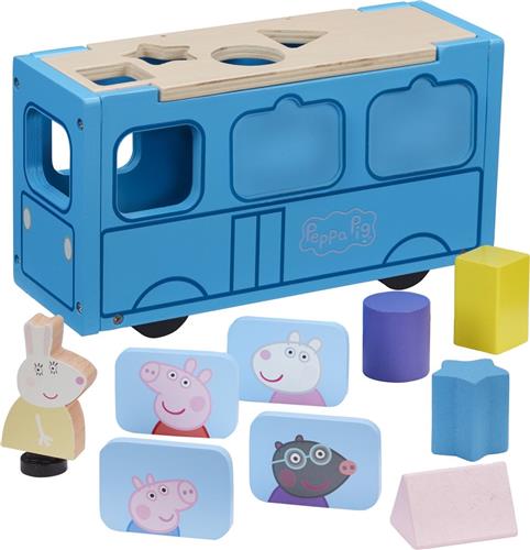 Peppa Pig - Wood Play - School Bus Sorter (20-00118)