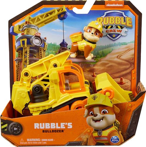 Rubble & Crew - Rubbles Bulldozer met speelfiguur en beweegbare onderdelen - PAW Patrol speelgoed