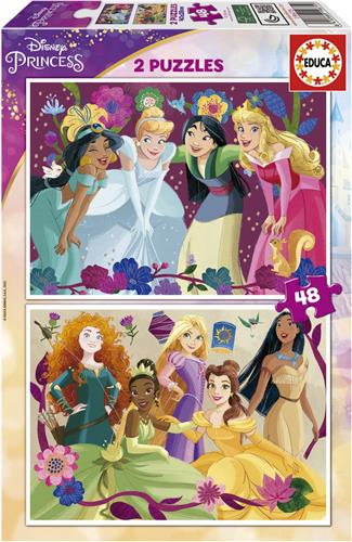 EDUCA - puzzel - 2 x 48 stuks - DISNEY PRINCES