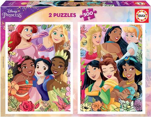 Educa - puzzel 2x500 stuks - Disney Prinsessen