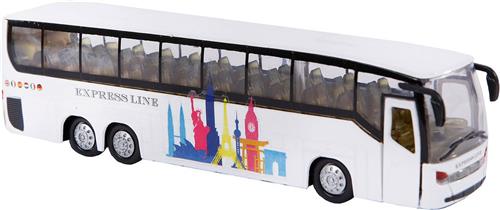 Kids Globe Die-cast Bus met Licht en Geluid, 19cm