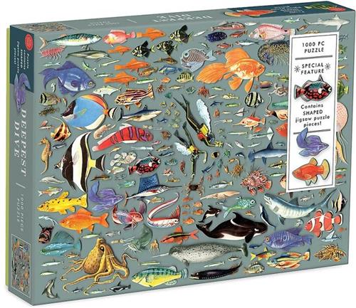 1000 Piece Puzzle with Shaped Pieces - Deepest Dive