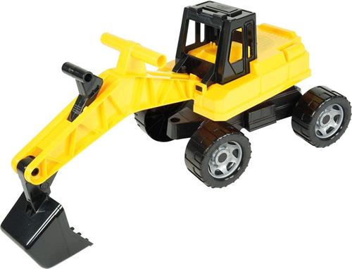 Lena Graafmachine Giga Trucks Junior 70 Cm Zwart/geel