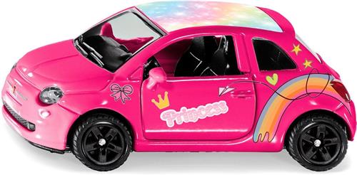 Siku Knutselset Style my Fiat 500 prinses gelimiteerde oplage metaal/kunststof roze speelgoedauto incl. stickervel voor een individueel ontwerp