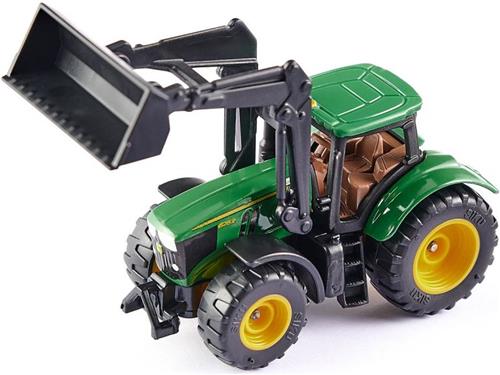 Siku Tractor John Deere 6215r Met Voorlader 9,3 Cm Groen