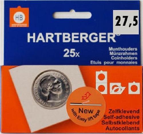 Hartberger Munthouders zelfklevend 27,5 mm (25x)