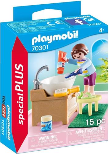 PLAYMOBIL Special Plus Kindje aan wastafel - 70301