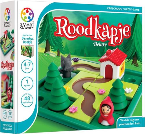 SmartGames - Roodkapje Deluxe - Kleuterspel - 48 puzzel opdrachten - met extra sprookjesboek