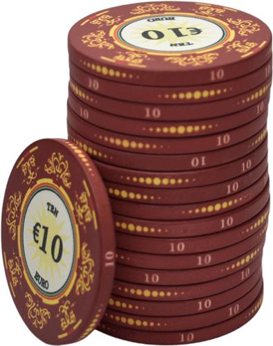 Macau deluxe keramische chips 10,- (25 stuks)