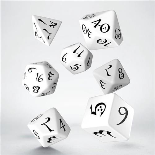 Q-Workshop Classic RPG - White & Black Dice Set (7)