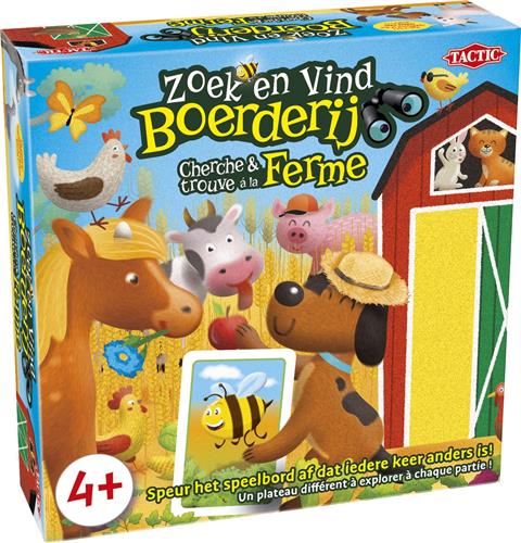 Tactic - Zoek en Vind Boerderij - Kinderspel met speelfiguren - vanaf 4 jaar