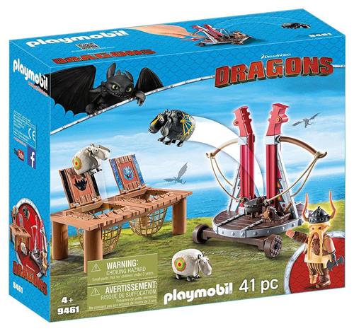 PLAYMOBIL Dragons Rochel met schapenslingeraar - 9461