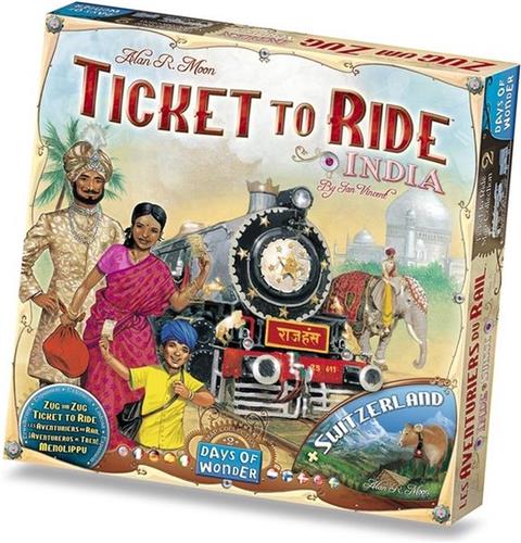 Ticket to Ride India & Zwitserland - Uitbreiding - Bordspel