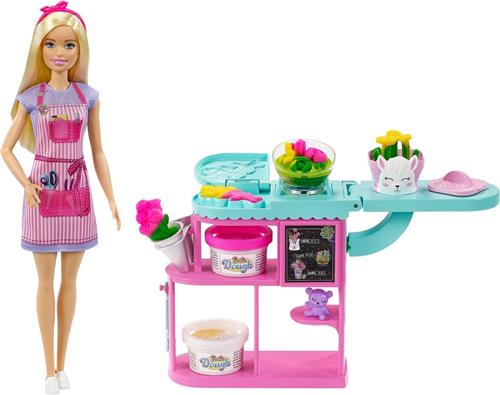 Barbie Bloemist speelset - blond