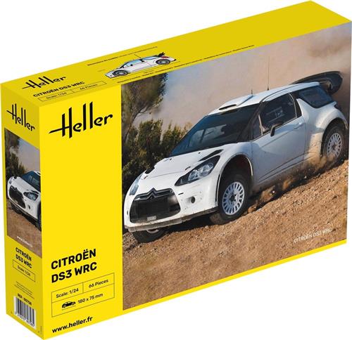 1:24 Heller 80758 Citroën DS3 WRC - Rally Auto Plastic Modelbouwpakket