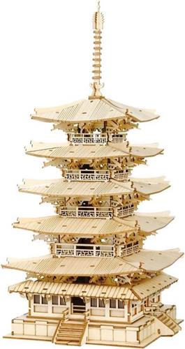 Rolife Japans Five-storied Pagoda houten bouwpakket (TGN02)