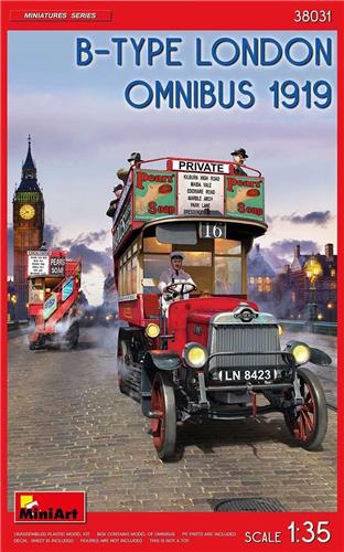 1:35 MiniArt 38031 B-TYPE London Omnibus 1919 Plastic Modelbouwpakket