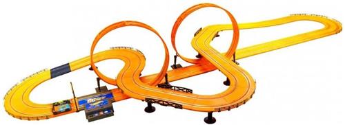 Hot Wheels Racebaan 915 Cm - met 2 Auto's en Adapter